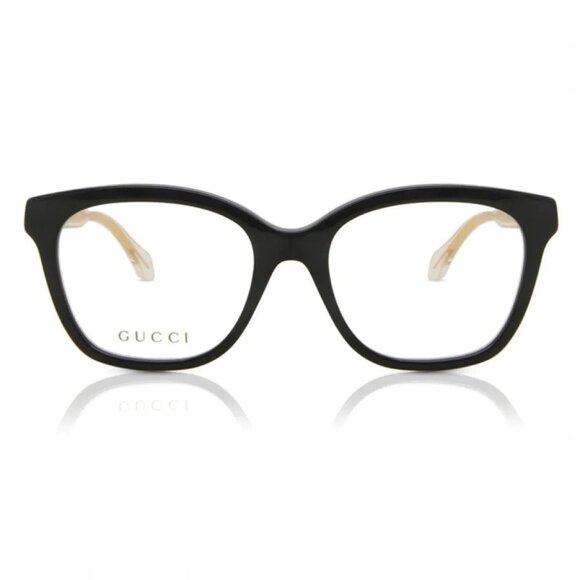 NEW GUCCI SQUARE EYEGLASSES BLACK CLEAR EYEWE - Picture 2 of 3